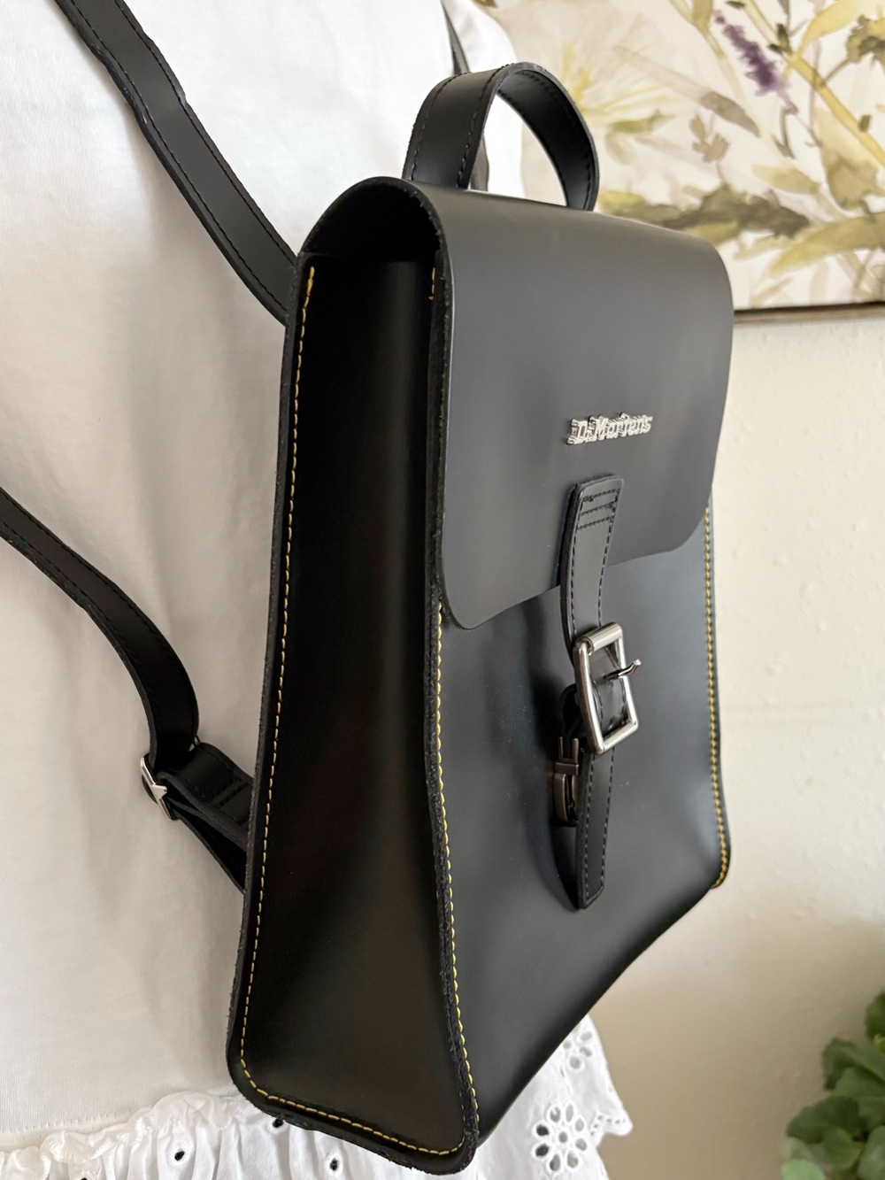 Dr. Martens Black Leather Mini Backpack